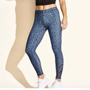 Terez Blue Glitter Galaxy Leggings size XS